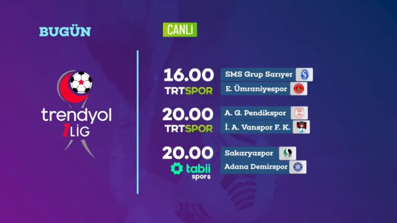 Trendyol 1. Lig'de Bu Hafta Hangi Maçlar Var? Günün Yayın Ekranı Açıklandı!